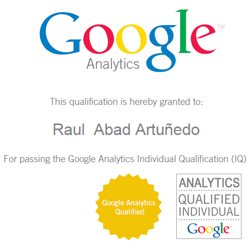 Google Analytics Certificación en Google Analytics